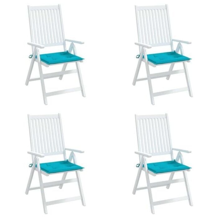 Vidaxl 4er-Set Gartenstuhlkissen 50x50x3 cm Türkis - bis zu 72% Rabatt
