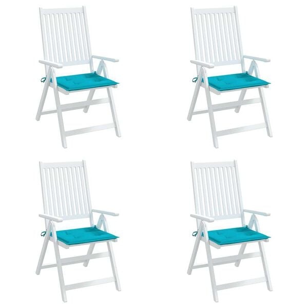 Vidaxl 4er-Set Gartenstuhlkissen 50x50x3 cm Türkis - bis zu 72% Rabatt