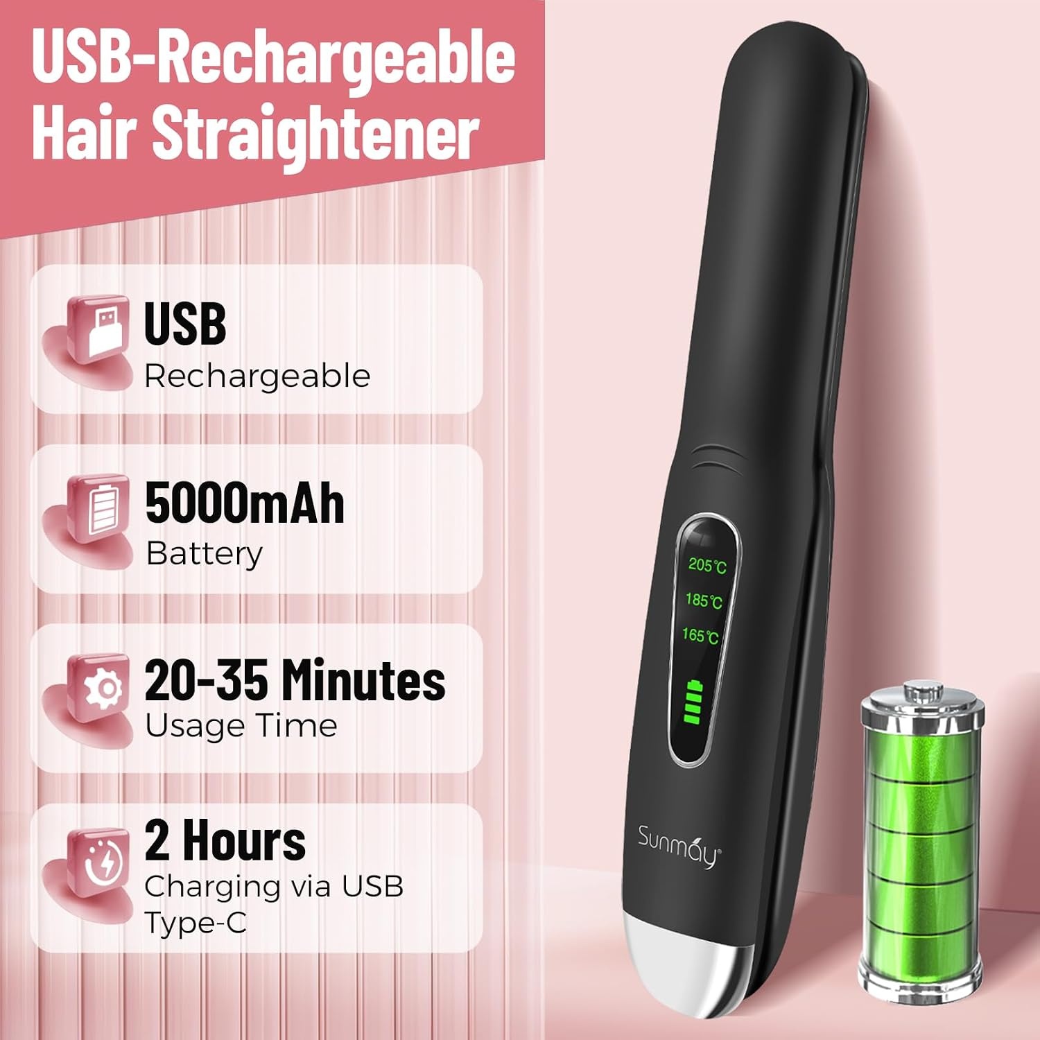 Kabelloses 2-in-1 Glätteisen & Lockenstab - Bis zu 62% Rabatt im Outlet