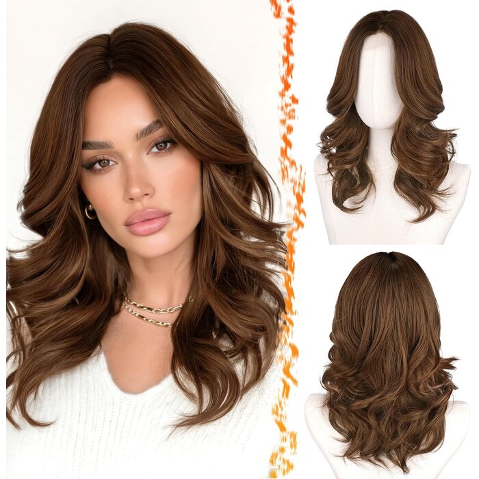 Barsdar Kurze Ombre Perücke Braun 40 cm - jetzt bis zu 58% Rabatt sichern