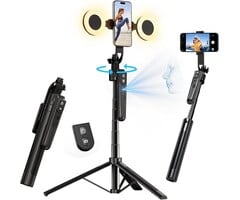 KI-Selfie-Stick Stativ 180cm mit LED - Jetzt bis zu 44% Rabatt sichern!