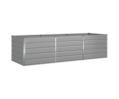 Vidaxl Robustes Hochbeet Stahl Hellgrau 195x100x45cm - jetzt bis zu 41% sparen