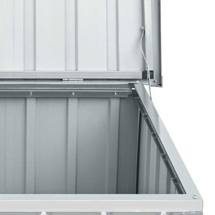 Gartenbox Stahl 129x67cm - Wetterfest - Grau - bis zu 33,5% Rabatt