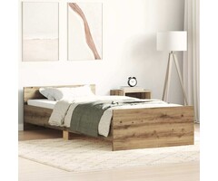 Vidaxl Stilvoller Bettrahmen 100x200 cm - Artisan-Eiche - Jetzt bis zu 40% günstiger