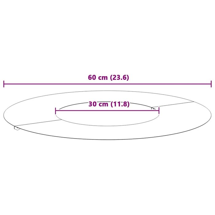 Flacher Baumring Pflanzkübel Ø 60 cm, Stahl, Anthrazit - bis zu 27% reduziert