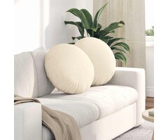 Vidaxl Runde Sitzkissen 2er Set, Creme, Ø 50 cm - bis zu 37% Rabatt