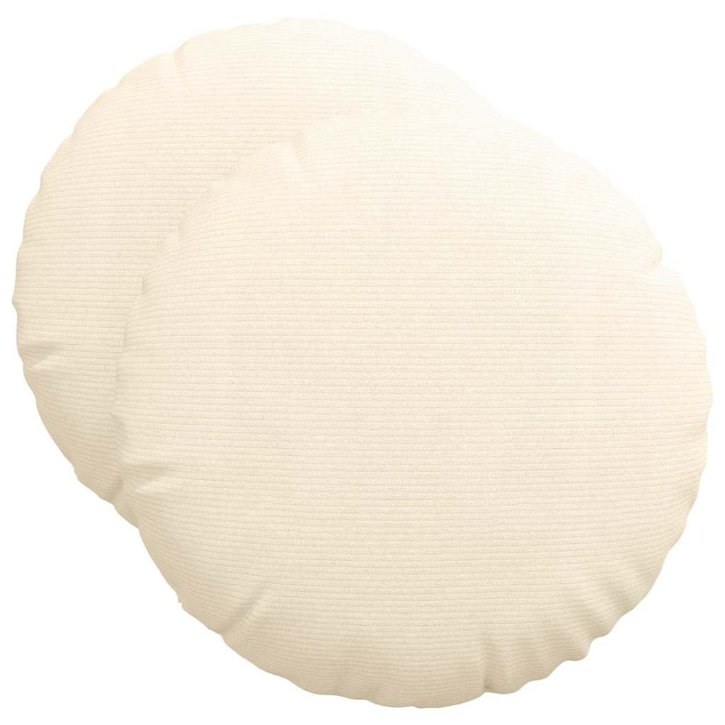 Runde Sitzkissen 2er Set Creme Ø 50 cm - bis zu 30,8% sparen!