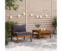 Vidaxl 2-tlg. Akazienholz Loungeset - Gartenmöbel bis zu 76% reduziert