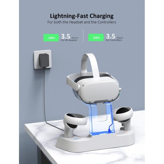 Ladestation für VR-Headset & Controller | Weiß | Bis zu 59% Rabatt