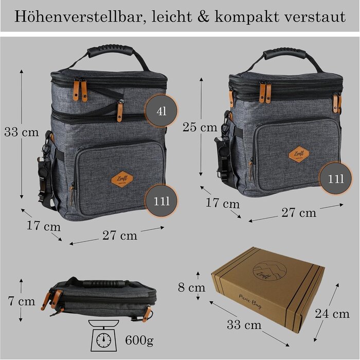 Isolierte Kühltasche 11-15L - Outdoor & Camping - bis zu 56% Rabatt