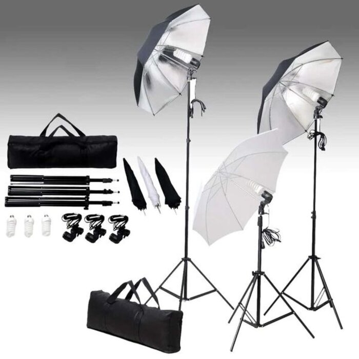 Profi Studio-Beleuchtungsset - 3er Set inkl. Stative - bis zu 34,2% Rabatt