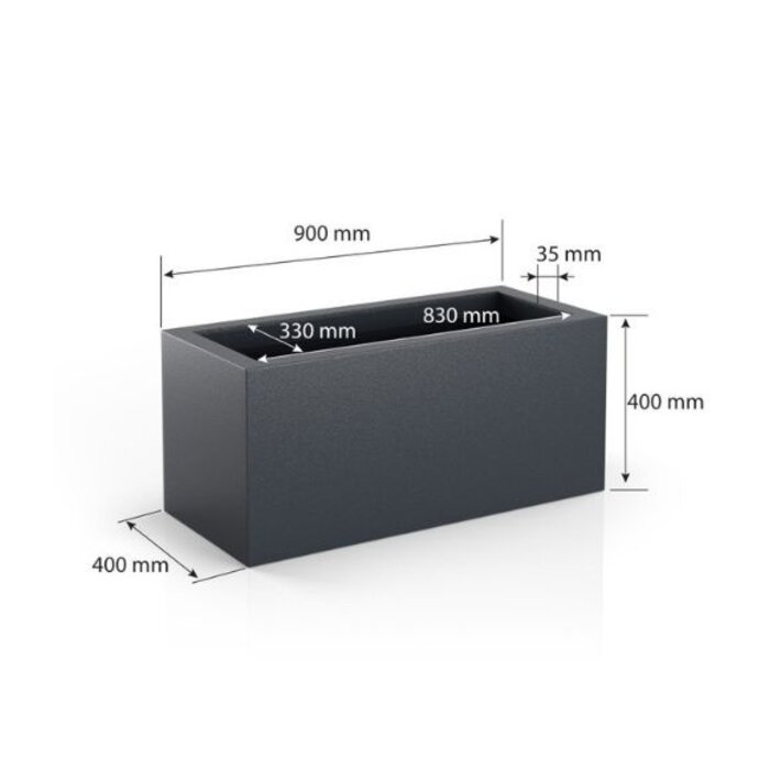 Pflanzkübel LONG 90x40x40 cm Anthrazit - Bis zu 38% Rabatt im Outlet