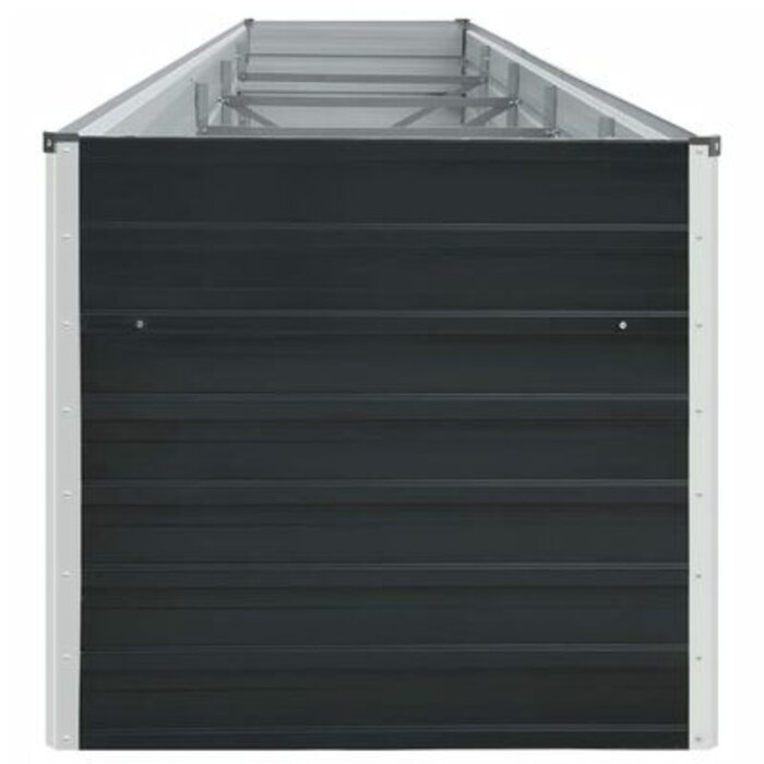 Großes Hochbeet aus verzinktem Stahl 400x80x45cm - Anthrazit - bis zu 33,4% Rabatt