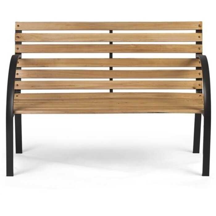 Klassische Gartenbank | Pappelholz & Stahl | bis zu 22,3% Rabatt im Outlet