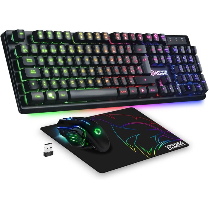 Kabelloses Gaming-Set: Tastatur, Maus & Pad (QWERTY) - bis zu 32,4% Rabatt