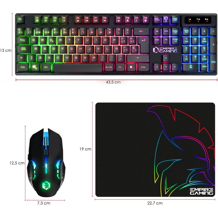 Kabelloses Gaming-Set: Tastatur, Maus & Pad (QWERTY) - bis zu 32,4% Rabatt