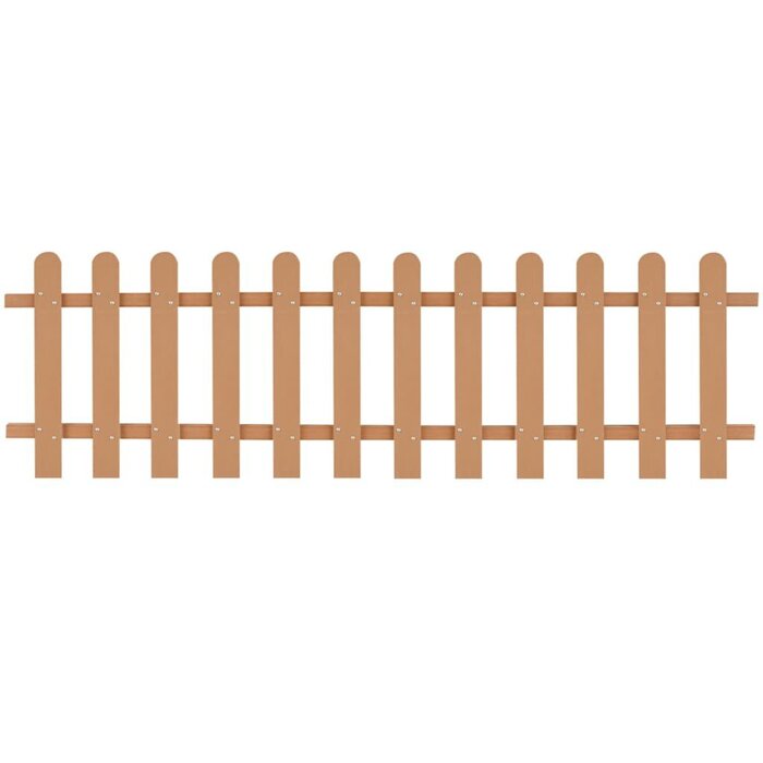 Gartenzaun 200 x 60 cm WPC Braun - bis zu 33,4% Rabatt