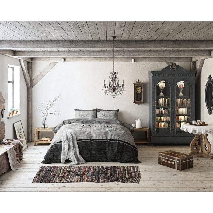 Bettwäsche-Set 220x240 cm Grau - 3-tlg. 100% Baumwolle - bis zu 27,6% Rabatt