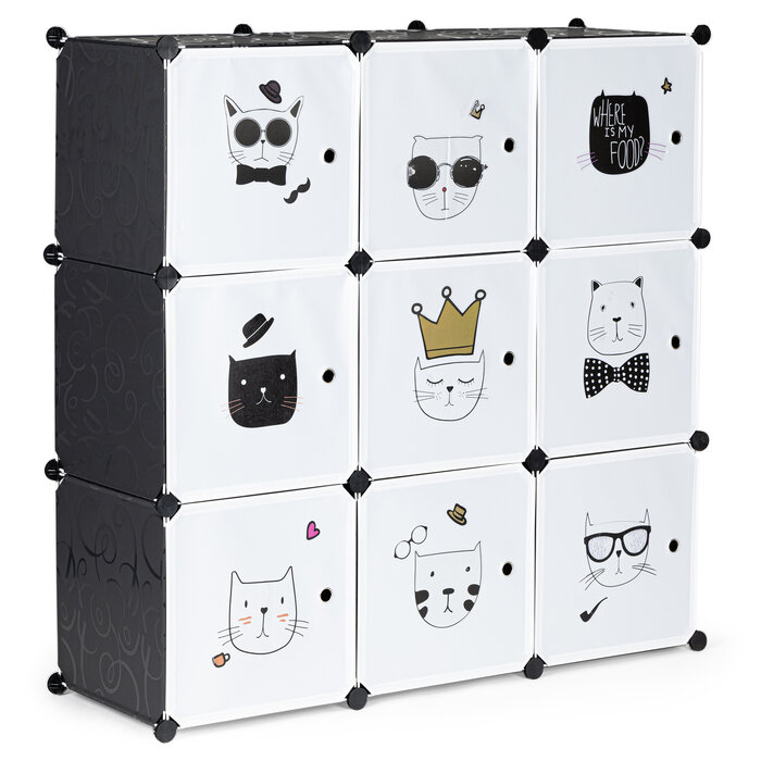 Modulares Kinderregal Katzen-Design 110x110cm | Bis zu 42,9% Rabatt