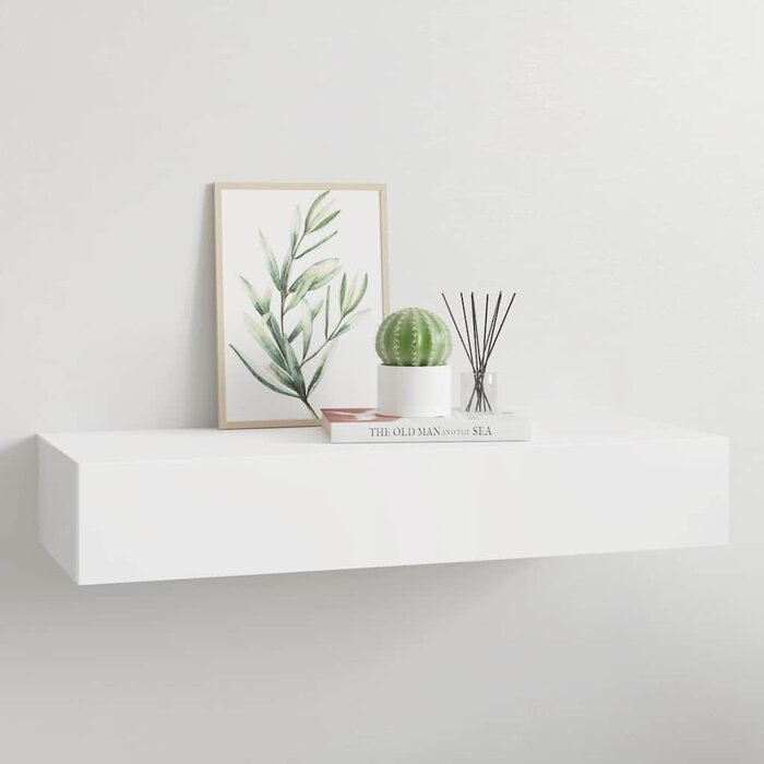 Vidaxl Wandregal mit Schublade 60x23,5cm - Weiß - Jetzt bis zu 61% sparen!