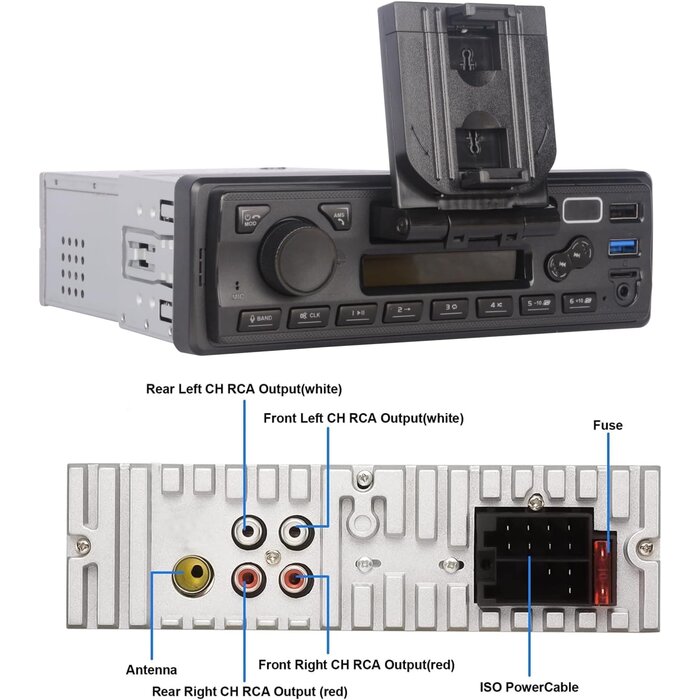 1-DIN Autoradio mit Bluetooth & Handyhalterung - bis zu 32,4% Rabatt