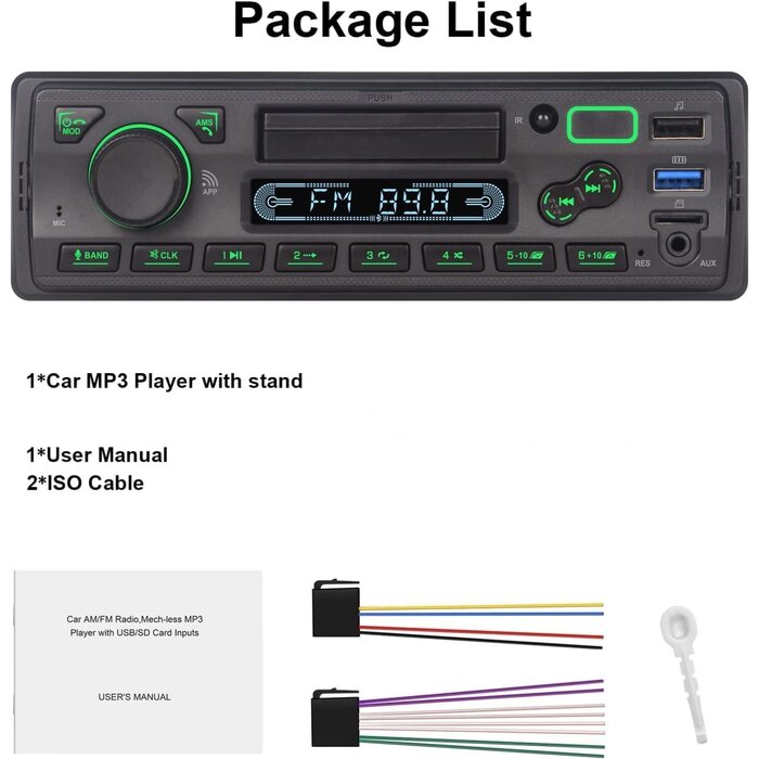 1-DIN Autoradio mit Bluetooth & Handyhalterung - bis zu 32,4% Rabatt