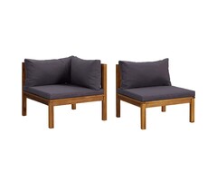 Vidaxl Exklusives Akazienholz Loungeset 2-tlg. - bis zu 41% günstiger im Outlet