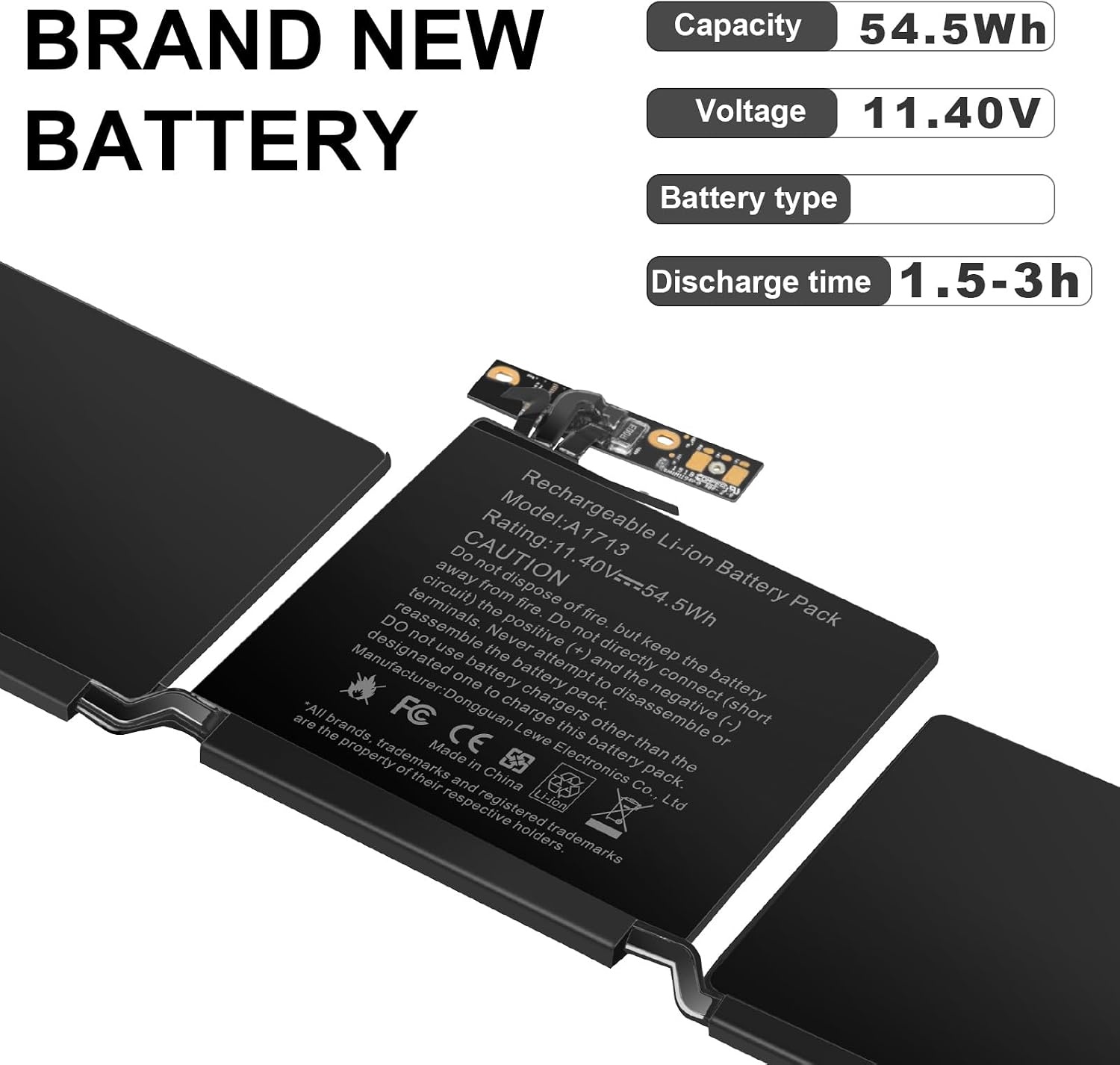 Laptop-Akku für MacBook Pro 13 Zoll A1708 | bis zu 27,9% Rabatt