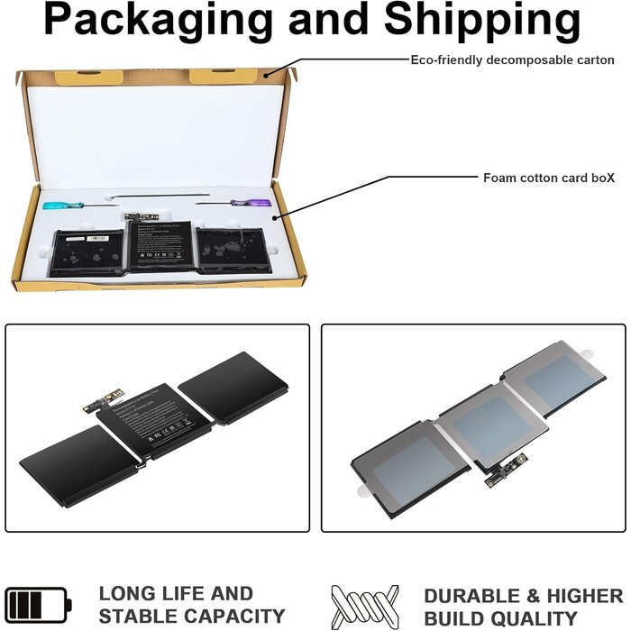 Laptop-Akku für MacBook Pro 13 Zoll A1708 | bis zu 27,9% Rabatt