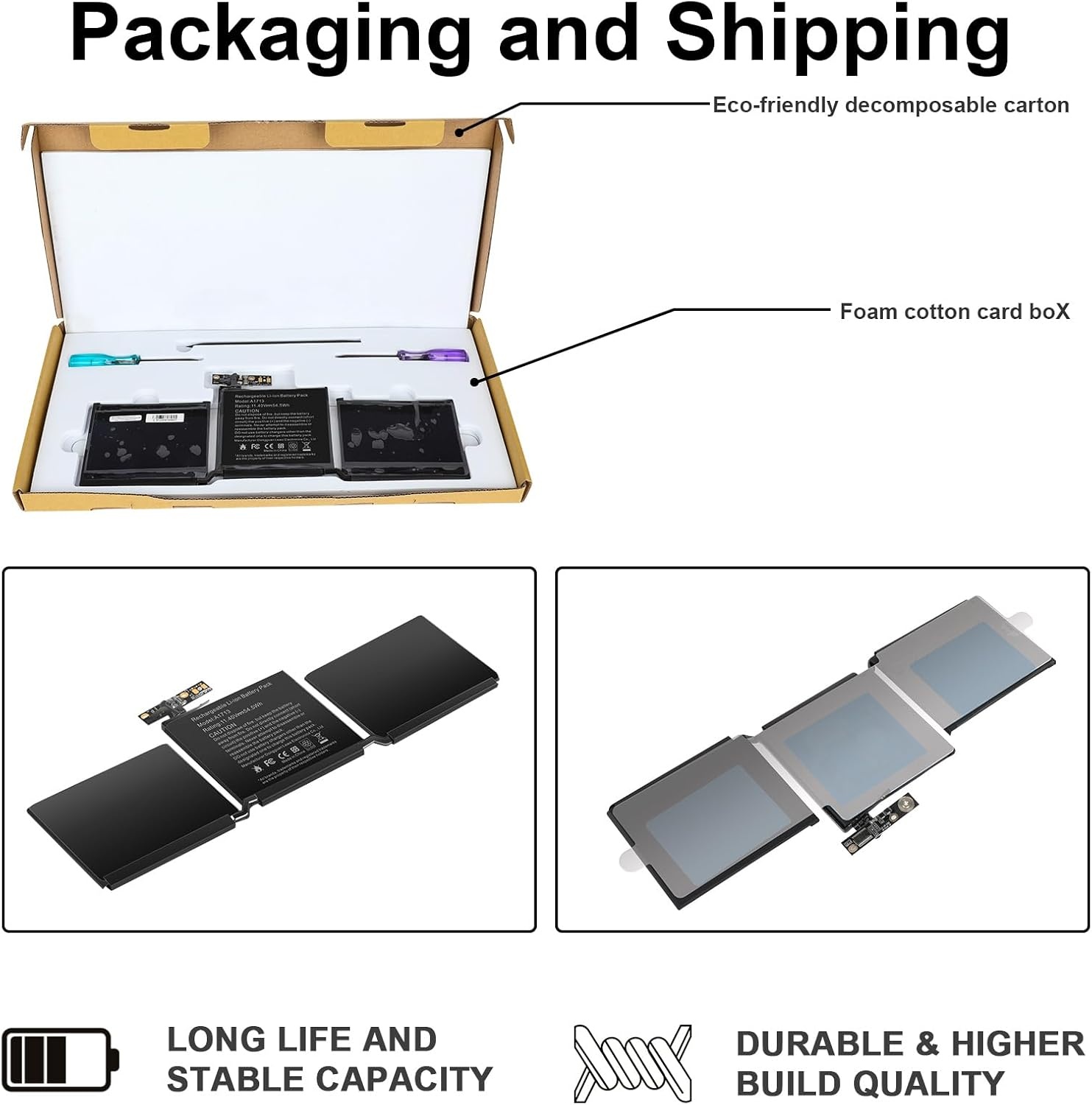 Laptop-Akku für MacBook Pro 13 Zoll A1708 | bis zu 27,9% Rabatt