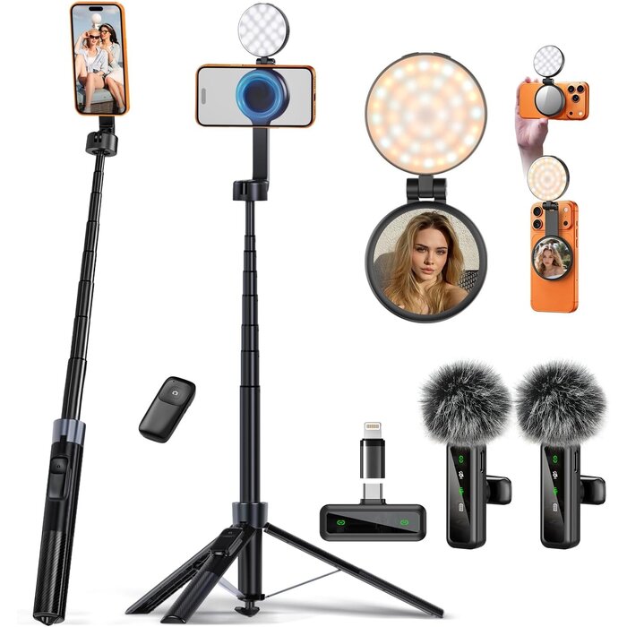 3-in-1 Vlogging-Kit mit Stativ & Mikrofon - Bis zu 27,9% Rabatt