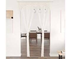 Vidaxl Makramee-Vorhang aus Baumwolle 140x240 cm Creme - Jetzt bis zu 38% Rabatt