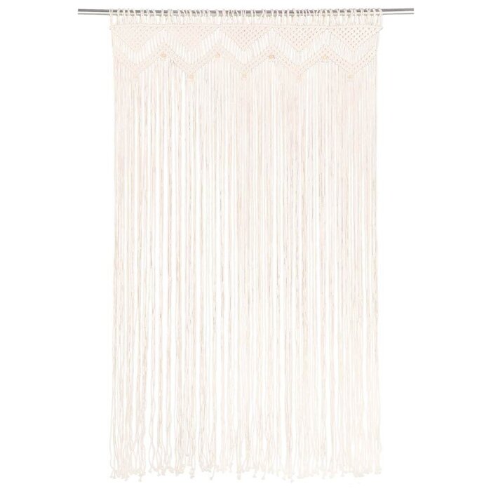 Makramee-Vorhang Baumwolle Creme 140x240cm - bis zu 32% Rabatt