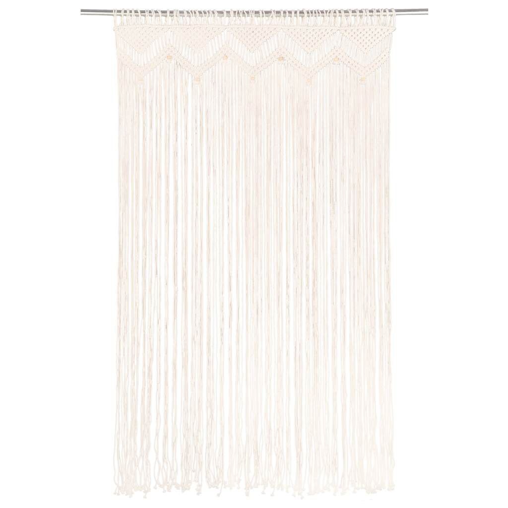 Makramee-Vorhang Baumwolle Creme 140x240cm - bis zu 32% Rabatt