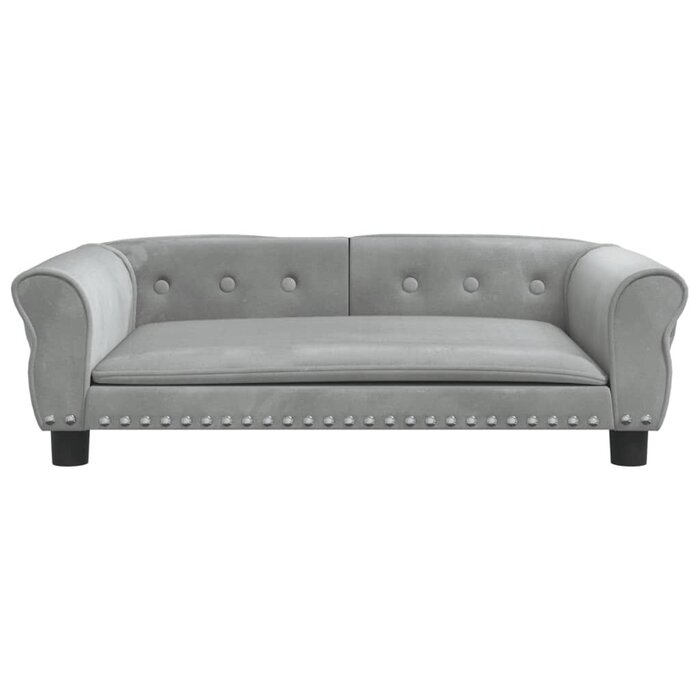 Luxuriöses Hundebett aus Samt, Hellgrau 95x55x30 cm - bis zu 33,9% sparen