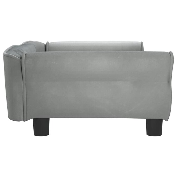 Luxuriöses Hundebett aus Samt, Hellgrau 95x55x30 cm - bis zu 33,9% sparen