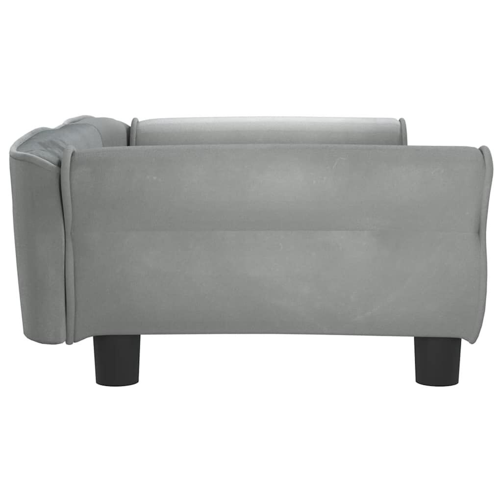 Luxuriöses Hundebett aus Samt, Hellgrau 95x55x30 cm - bis zu 33,9% sparen