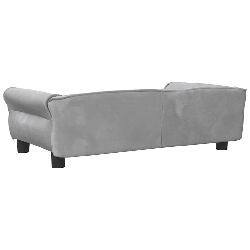 Luxuriöses Hundebett aus Samt, Hellgrau 95x55x30 cm - bis zu 33,9% sparen
