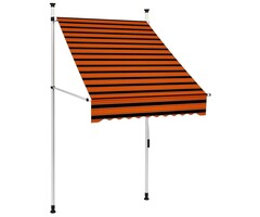 Vidaxl Manuelle Markise 100 cm - Orange & Braun - bis zu 40% Rabatt