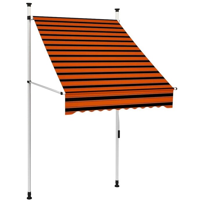 Manuelle Markise 100 cm - Orange & Braun - Jetzt bis zu 33,2% Rabatt sichern