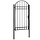 Elegantes Gartentor 100x250 cm Schwarz - Sparen Sie bis zu 34,2%