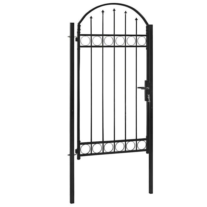 Elegantes Gartentor 100x250 cm Schwarz - Sparen Sie bis zu 34,2%