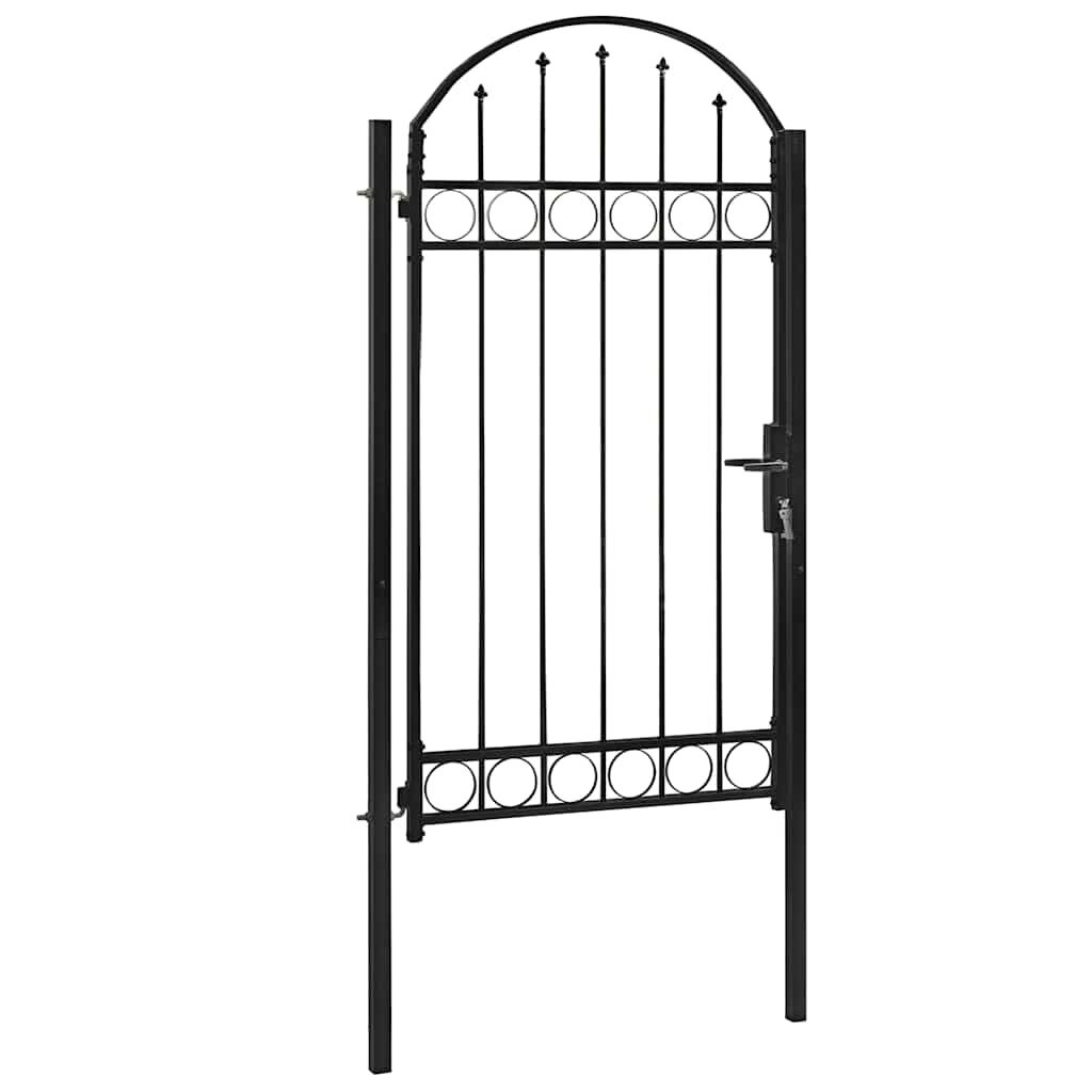 Elegantes Gartentor 100x250 cm Schwarz - Sparen Sie bis zu 34,2%