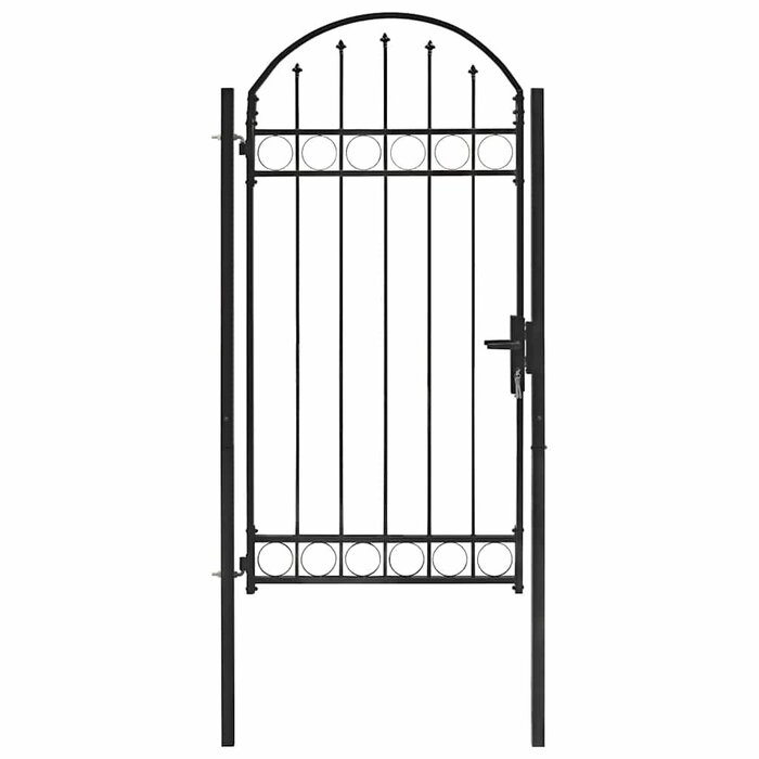 Elegantes Gartentor 100x250 cm Schwarz - Sparen Sie bis zu 34,2%