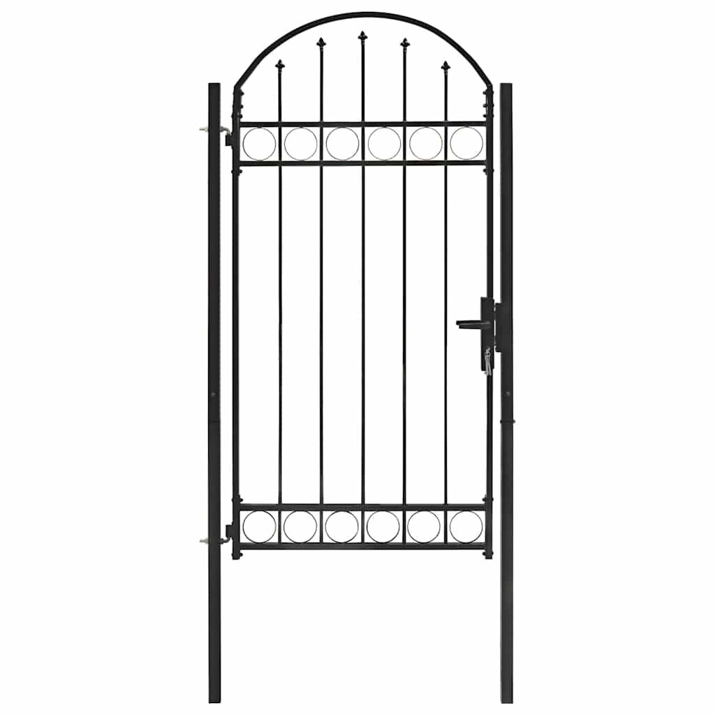 Elegantes Gartentor 100x250 cm Schwarz - Sparen Sie bis zu 34,2%