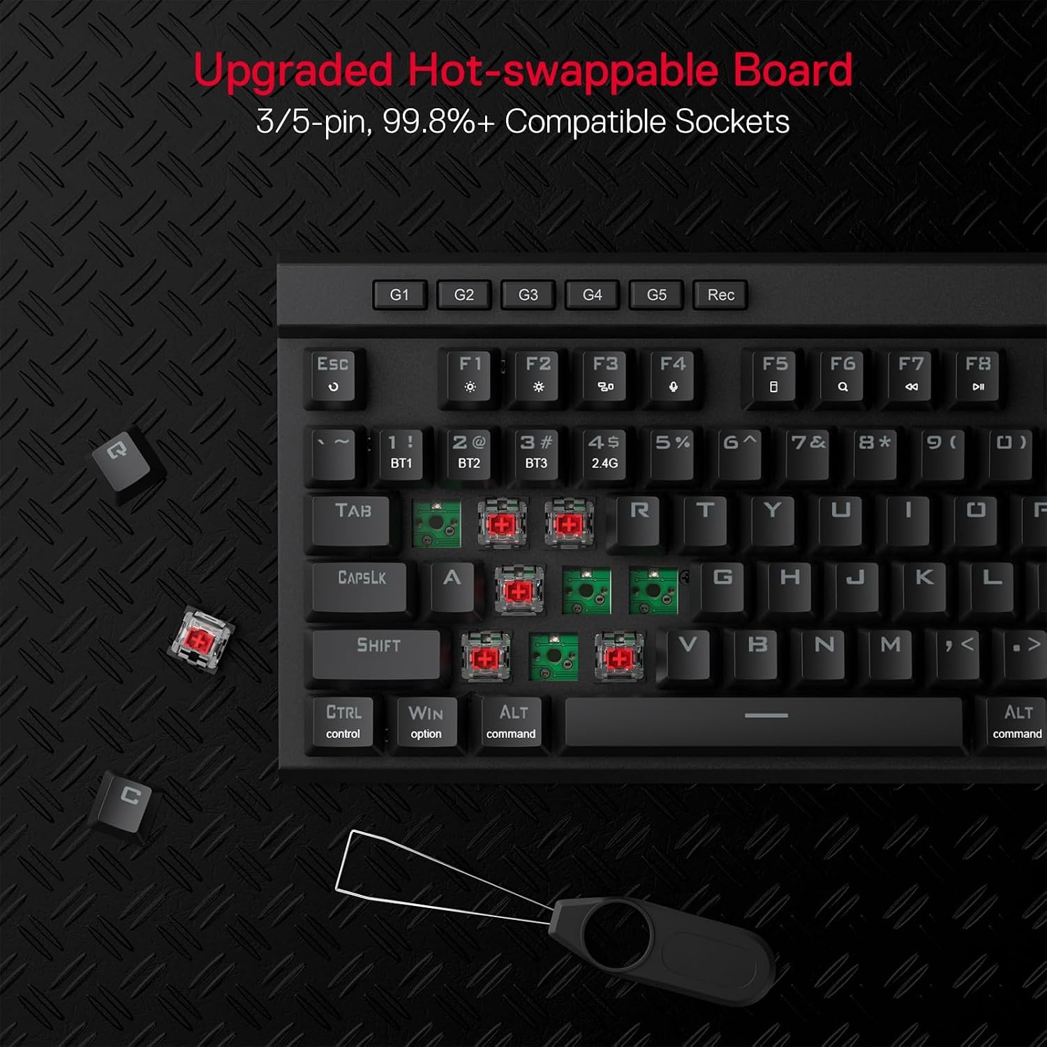 Mechanische Gaming-Tastatur, RGB, Hot-Swap, 3-Modi - bis zu 33,4% Rabatt