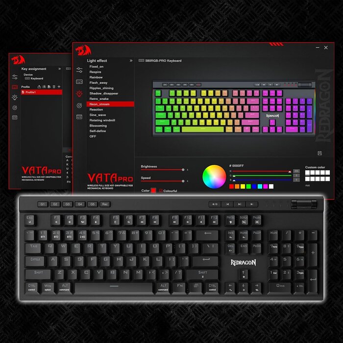 Mechanische Gaming-Tastatur, RGB, Hot-Swap, 3-Modi - bis zu 33,4% Rabatt