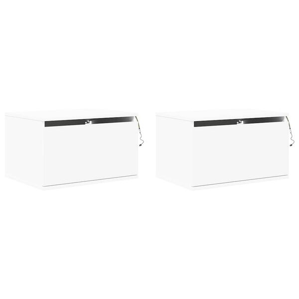 Wandmontiertes Nachttisch-Set LED Weiß - bis zu 33,2% sparen