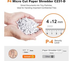 Aktenvernichter 100 Blatt Auto-Feed P4-Mikroschnitt - bis zu 41% sparen