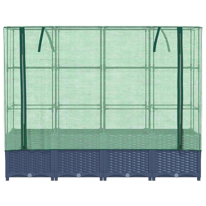Hochbeet mit Gewächshaus 160x40cm Rattanoptik - bis zu 34% Rabatt